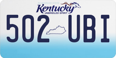 KY license plate 502UBI