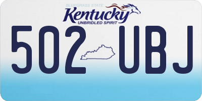 KY license plate 502UBJ