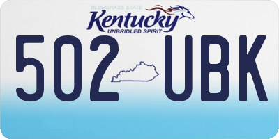 KY license plate 502UBK