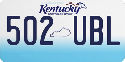 KY license plate 502UBL