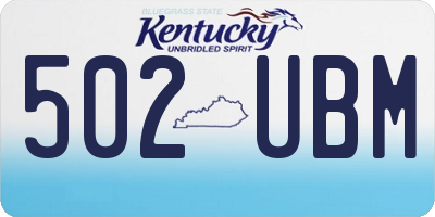 KY license plate 502UBM