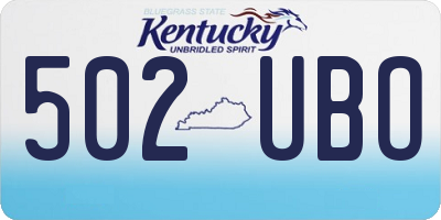 KY license plate 502UBO