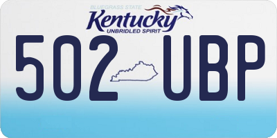 KY license plate 502UBP