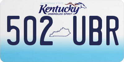 KY license plate 502UBR