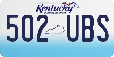 KY license plate 502UBS