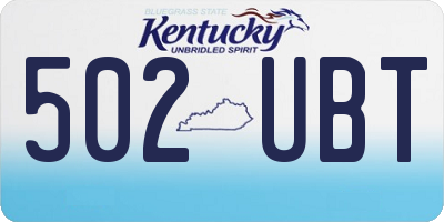 KY license plate 502UBT