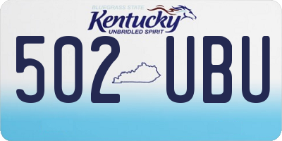 KY license plate 502UBU
