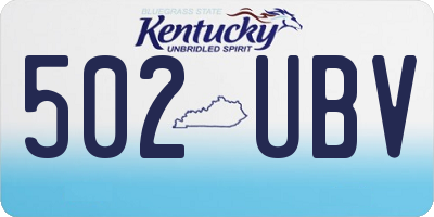 KY license plate 502UBV