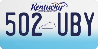 KY license plate 502UBY
