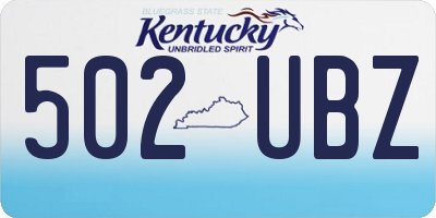 KY license plate 502UBZ
