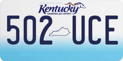 KY license plate 502UCE
