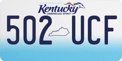 KY license plate 502UCF