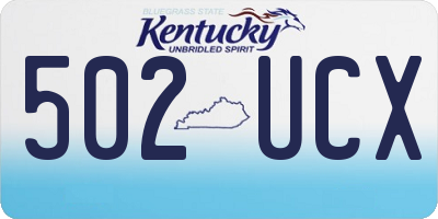 KY license plate 502UCX