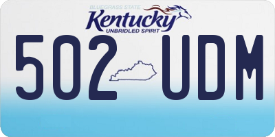 KY license plate 502UDM