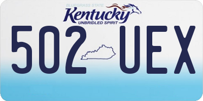 KY license plate 502UEX