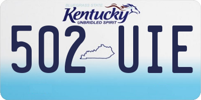 KY license plate 502UIE