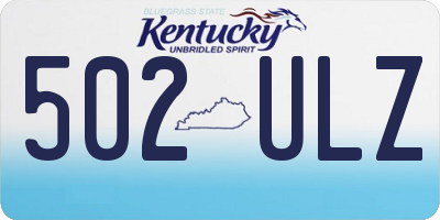 KY license plate 502ULZ