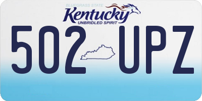 KY license plate 502UPZ