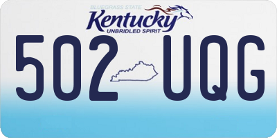 KY license plate 502UQG
