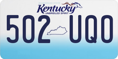KY license plate 502UQO