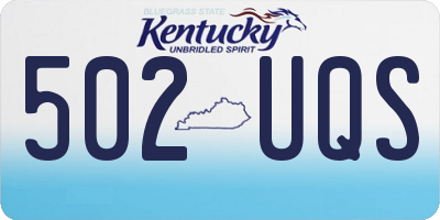KY license plate 502UQS