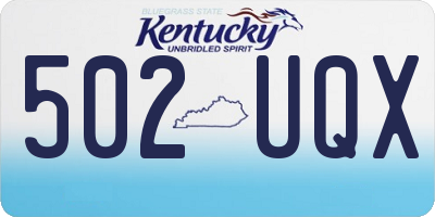 KY license plate 502UQX