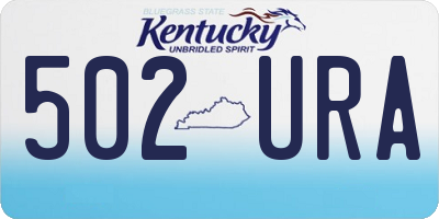 KY license plate 502URA