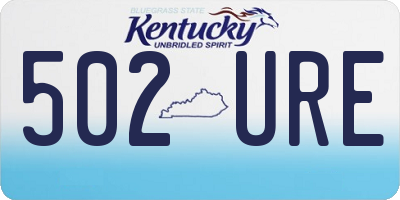 KY license plate 502URE