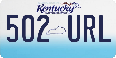 KY license plate 502URL