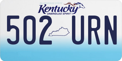 KY license plate 502URN