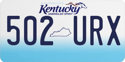 KY license plate 502URX