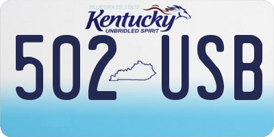 KY license plate 502USB