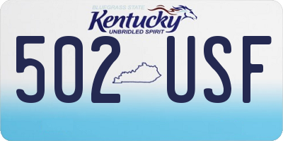 KY license plate 502USF
