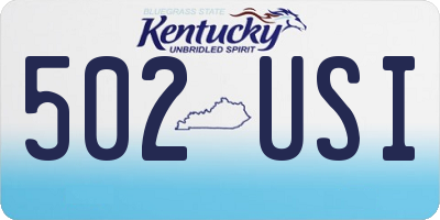 KY license plate 502USI