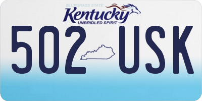 KY license plate 502USK