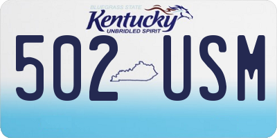 KY license plate 502USM