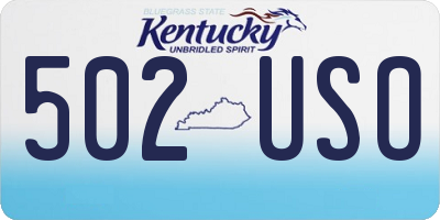 KY license plate 502USO