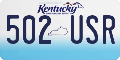 KY license plate 502USR