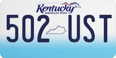KY license plate 502UST