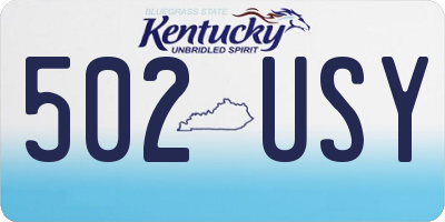KY license plate 502USY
