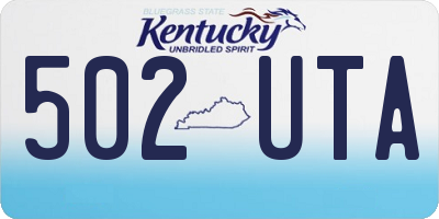 KY license plate 502UTA