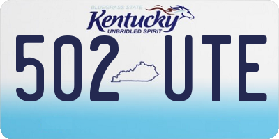 KY license plate 502UTE