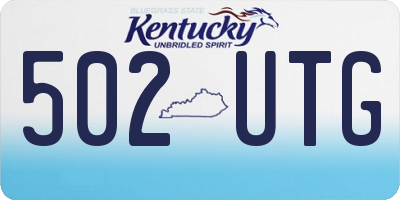 KY license plate 502UTG