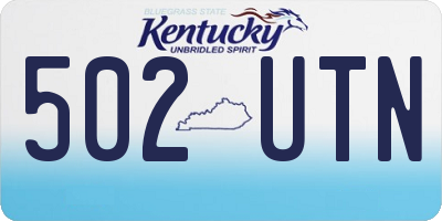 KY license plate 502UTN