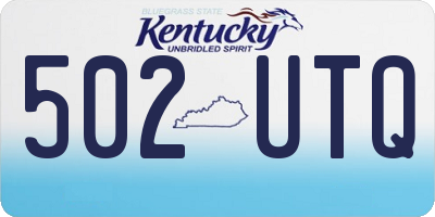 KY license plate 502UTQ