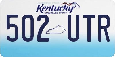 KY license plate 502UTR