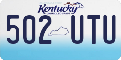 KY license plate 502UTU