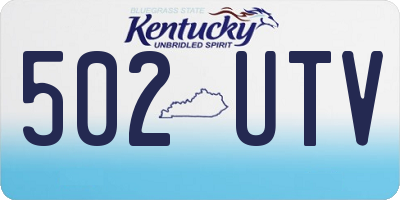 KY license plate 502UTV