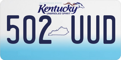 KY license plate 502UUD