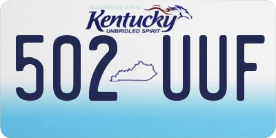 KY license plate 502UUF